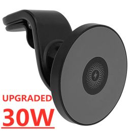 Chargers 30W Magnetic Wireless Car Charger Mount Stand for Mag safing iPhone 13 12 Mini Pro Max Fast Wireless Charger Car Phone Holder