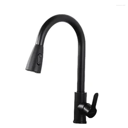 Kitchen Faucets Pull Out Midnight Black Stainless Steel Sink Faucet With Single Hole And Cold