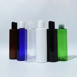 Storage Bottles 30PCS 200ml Empty White Clear Black Plastic Refillable Travel With Disc Top Cap For Shampoo Toner