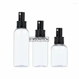 Storage Bottles 100pcs 50ml/75ml/100ml Plastic Pump Bottle Cosmetic Cream Shampoo Lotion Press Black Lid F3537