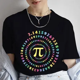 Women's T Shirts Women T-shirts Pi Day 3.14 Mathematics Math Print Clothes For Womeno-neck Clothing Oversize Tshirts Short Sleeve Unisex