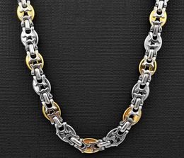 SUNNERLEES Fashion Jewellery Stainless Steel Necklace 10mm Geometric Byzantine Link Chain Silver Gold Colour For Men Women SC72 N8982832
