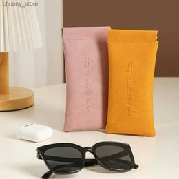 Sunglasses Cases Soft Leather Glasses Bag Case Waterproof Solid Colour Reading Glasses Sunglasses Lipstick Pouch Eyewear Storage Bags Eyewear Bags Y240416