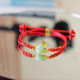 Charm Bracelets 2024 Chinese Style For Women Men Handmade Red Rope Cartoon Animal Bracelet Friendship Jewellery