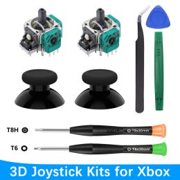 Mice 9 in 1 Joystick Replacement Kits for Xbox Series X/S Xbox One Controller with T6/T8 Screwdriver 3D Analogue Thumbstick Repair Kit