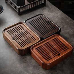 Tea Trays Solid Wood Small Tray Ebony Rosewood Office Simple Water Storage Table Dry Pour Pitcher