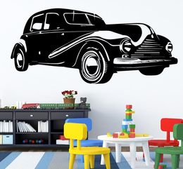 Vinilos Paredes Black Classic Car Wall Sticker For Boy Bedroom Home Decor Living Room Waterproof Vinyl Wall Stickers Mural paper3799945