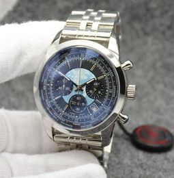 Wrist Watch Mens Chronograph Unitime Favourite Watch 44MM Quartz VK Movement Sub dials Wrtistwatches Round Black Dial Index Hour Ma7104566