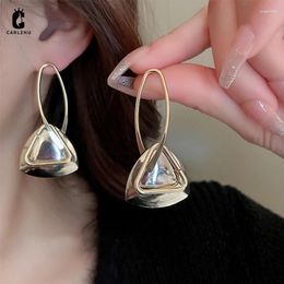 Dangle Earrings High Sense Geometric Triangle Drop For Women Hollow Out Metal Style Earring Fashion Jewelry