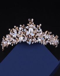 New Baroque Queen Colourful Bridal Crown High Quality Crystal Wedding Prom Party Tiara Hair Accessories Fair Maiden Headpieces7943417