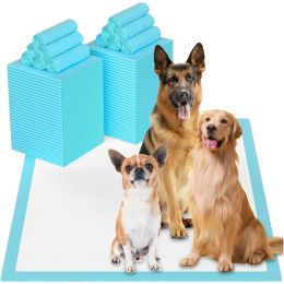 S 33*45 100st/väska Superabsorberande husdjursblöja Dog Training Pee Pees Disposable Hälsosam blöja Matt för katter hundblöjor snabbtorkad ytmatta