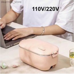 Bento Boxes 1000ml Car Electric Lunch Box Portable 304 Stainless Steel Waterless Heating Insulation Lunch Box Rice Warmer Office Bento Box L49