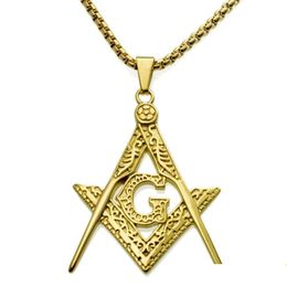 Pendant Necklaces Pendant Necklaces 316 Stainless Steel Mason Signet Masonic Necklace Pendants Ag Emblem Charm Jewellery For Men Drop De Dhona