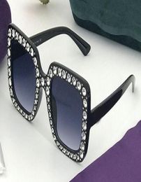 summer ladies fashion sunglasses BIG FRAME beach glasses diamond for women mens Driving Glass es wind Cool sun glasse BLACK sungla4506262