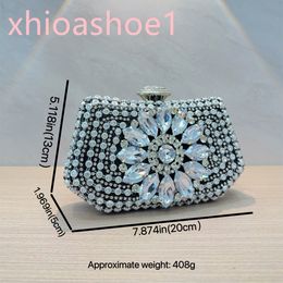 Handbag Luxury Designer Shoulder Bag Women's Crystal Handbag Metal Beads Sparkling Diamond Celebrity Underarm Bag Crossbody Women's Wallet Luxury Shopping 201