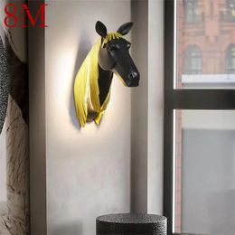 Wall Lamps 8M Contemporary Horsehead Lamp Personalised And Creative Living Room Bedroom Hallway Aisle Decoration Light