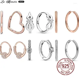 Dangle Earrings La Menars Fashion Jewelry Crystal Heart For Women Party Wedding 925 Sterling Silver Fine