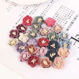 Artificial Microfiber Mini 102050pcs Torkade blommor för bröllopsdekorationer DIY WREATH HEADDRESS Clip Accessories Fake Flower 230613