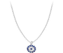 delicate S925 sterling silver necklaces female zircon stone Turkish blue eye clavicle chain pendant necklace Women Accessories Jew3774734