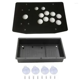 Game Controllers DIY Black Arcade Joystick Replacement Acrylic Panel Case Handle Kit Sturdy Construction Easy To Install