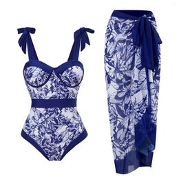 Women's Swimwear 2024 2-Piece Women Bikini Set Push Up Floral Printed Ruffle Bikinis Strappy Bandage Brazilian Biquini Bathing Suit