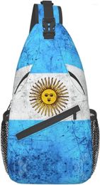 Backpack Argentina Sling Bag Argentine Flag Crossbody Shoulder Chest Travel Hiking Daypack Casual Polyester One Size