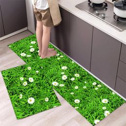 Carpets American Style Fresh Kitchen Floor Mat Bedside Blanket Long Strip Carpet Entrance Door Foot Fully Cut