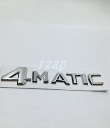 For Mercedes 4Matic Letter Logo Rear Trunk Emblem Sticker For Benz W124 W210 C E CL CLS R Car Styling Badge Decal4116704