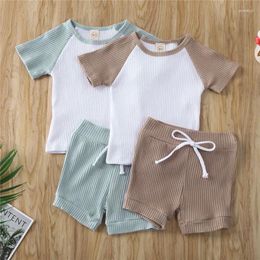 Clothing Sets 1-5years Toddler Boys Summer Shorts Set Short Sleeve T-Shirt Tops Striped Bowknot Outfits For