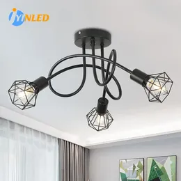 Ceiling Lights Spider Pendant Lighting 3-Heads Edison Chandelier Vintage Multiple Adjustable DIY Light Kit Dining Room And Living