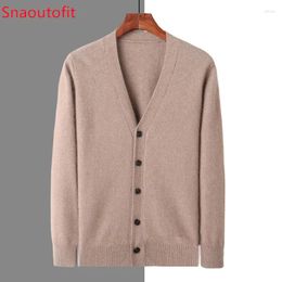 Men's Sweaters Sweater Autumn And Winter Mink Cashmere Knit Cardigan Basic V-Neck Casual Clothing Super Plus Size Simple Tops Shirt