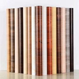 Waterproof Wall Adhesive Wallpaper PVC Self In Rolls Furniture Cabinets Vinyl Decorative Film Wood Grain Stickers For Home Decor 240329