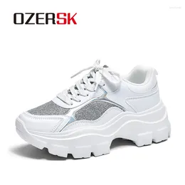 Casual Shoes OZERSK Women Sport Microfiber Leather Mesh Upper Breathable Sneakers Non-Slip Fashion Running EVA Outsole