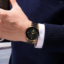 Wristwatches Product Simple Staple Graduated Men's Watch Fashionable Trend Business Elegant British Style Steel Band Quartz