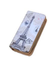 Women Wallet PU leather Paris Flags Eiffel Tower Style Lady Coin Purses Clutch Wallets Money Bags NQ0582534177