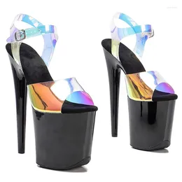 Sandals LAIJIANJINXIA 20CM/8Inch PVC Upper Sexy Exotic Women/Girl Platform Fashion High Heels Pole Dancing Shoes 090