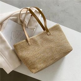 Evening Bags High Quality Summer Women's Tote Leisure Straw Woven Handbags Beach Travel Shopping Fashion Bag