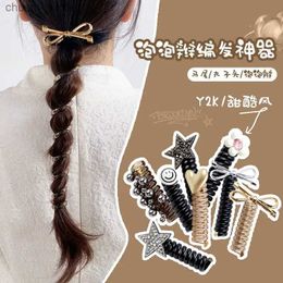 Hair Rubber Bands Telephone line telephone rope hair loop rubber band hair bubble braid hair braid childrens wire Instagram new model Y240417
