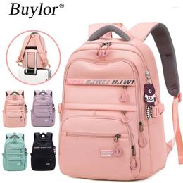 Backpack Buylor Girl School Backpacks Youth Large Capacity Nylon Schoolbag Daypack Multi Pockets Laptop Bag Casual Rucksack Travel Bags