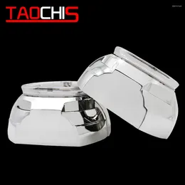 Lighting System TAOCHIS YT129 3.0 Inches Bi Xenon Projector Lens Shroud LED DRL Car Headlights Mask Angel Eyes White Red Blue Yellow Color