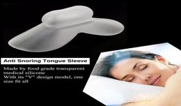 Anti Snore Tongue Soft Transparent Medical Silicone Sleep Apnea Night Guard Anti Snore Device Stop Snore Mouthpiece Health Care2812401572