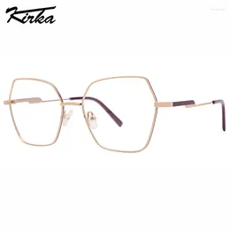 Sunglasses Frames Kirka Eyeglasses Cat Eye Big Lenses Metal Special Painting Temples Women Glasses Ultralight Optical MW1059