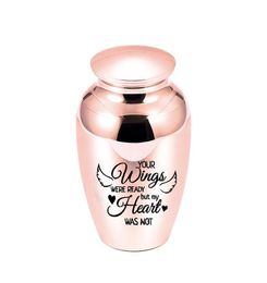 Small keepsake urn for human ashes pendant Angel wings cremation urn to commemorate the beloved person or petYour wings were read1349839