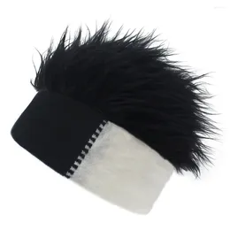 Berets Knitted Simulation Hair Hat With Comfortable Cotton Fabric For Birthday Christmas Gift