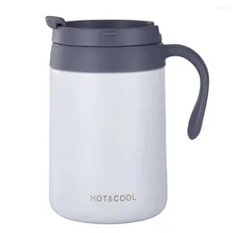 Mugs Non-slip Bottom Insulated Mug Portable Stainless Steel Travel 500ml Reusable Thermal Cup For /cold Coffee