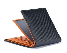 Carbon Fibre Man Short Wallet Japan Style Genuine Leather Men039s Wallet Driver Licence Microfiber Slim Bank Credit Card Holder4142239