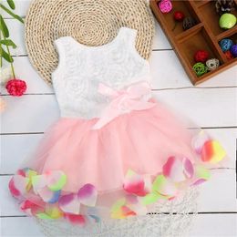 Girl Dresses Girls Summer Dress Sleeveless Red/Pink/Yellow/Blue/Purple Ball Gown Clothing For Princess