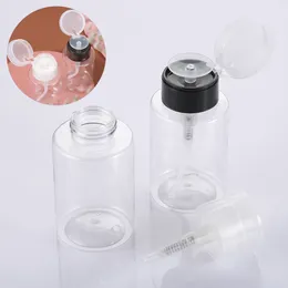Storage Bottles 1pc 160ML Nail Polish Remover Bottle Alcohol Liquid Press Pumping Dispenser Art Gel Clear Empty Container Spray Pot