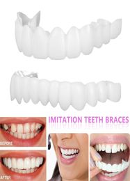 Upper/Lower Cosmetic Denture Polyethylene Grills Fake Tooth Cover Simulation Teeth Whitening Dental Brace Oral Care Beauty Snap on 5946251