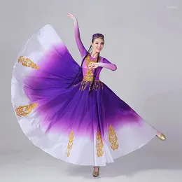 Stage Wear Xinjiang Dance Costume Uygur Female Big Skirt Adult Art Test Performance